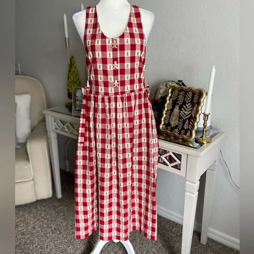 Vintage Marianna Originals Christmas dress gingerbread man